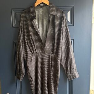 Express Black and White Pinstripe Dress